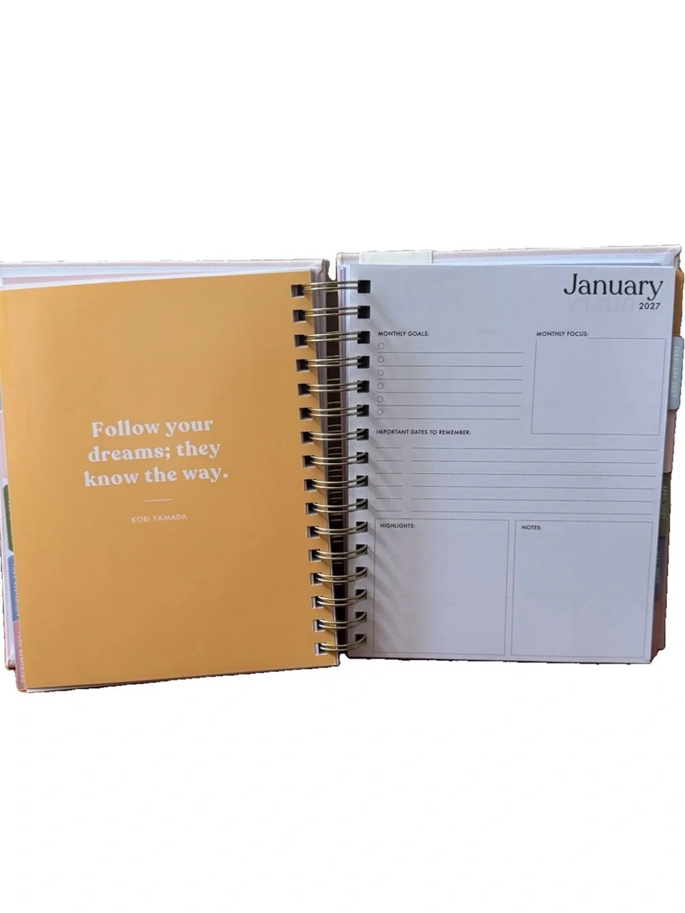 Eccolo Planner 2026- 2027 18-Month Weekly & Monthly Planner Hard Cover 8x7.5”